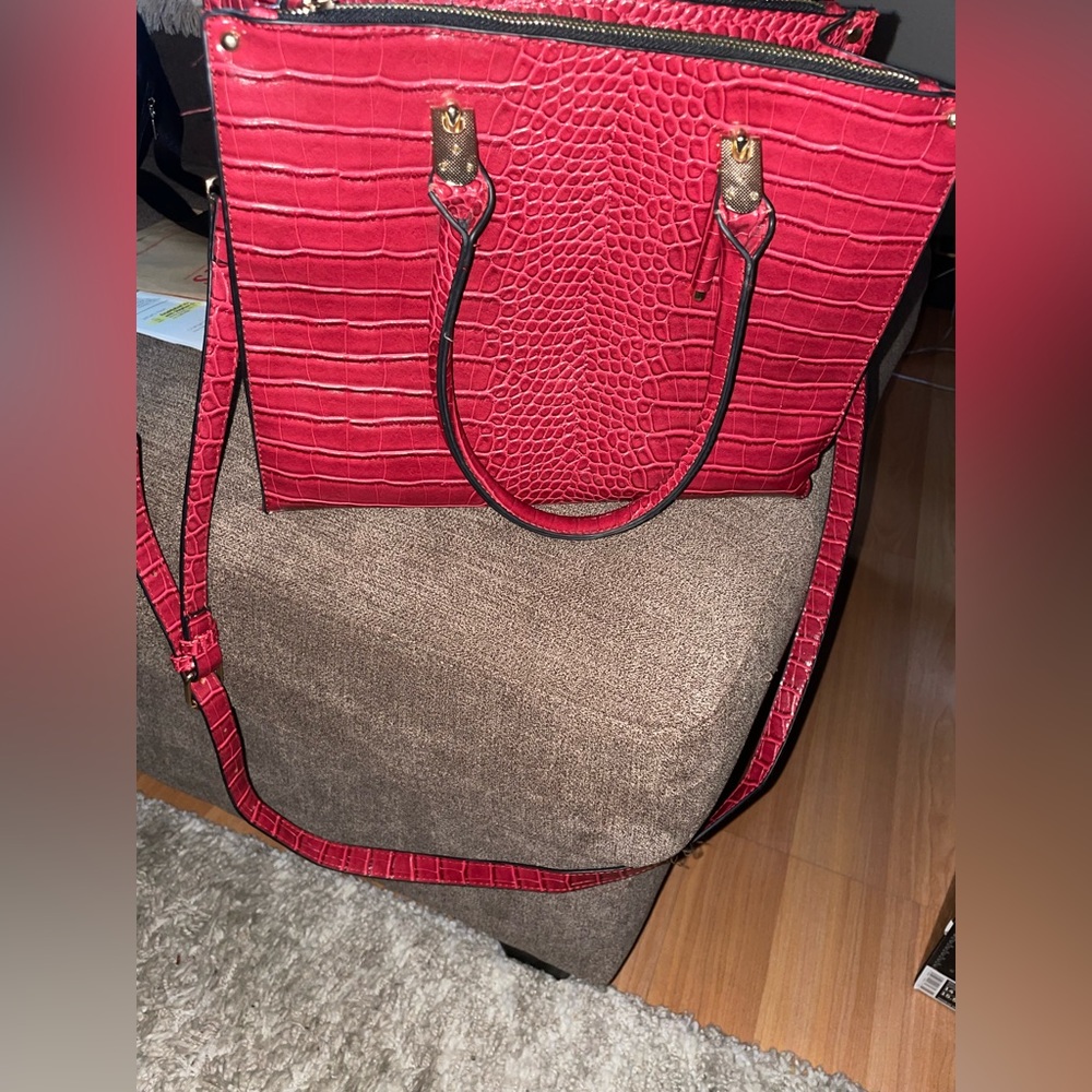 Satchel with hand and shoulder strap